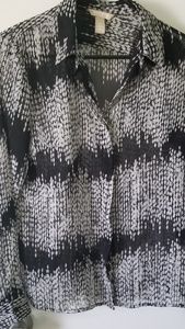 Banana Republic semi-sheer blouse, size medium
